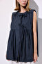 Lace-Up Detail Vest Navy Blue - 5