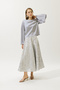 Saten Wide Sleeve Blouse Lila - 7
