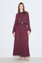 Muslin Dress with Drawstring Waist Mürdüm