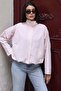 Checkered Fabric Lined Zippered Bomber Jacket Pink - 2