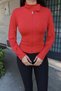 Diver Fabric Collar Velcro Zipper Cardigan Red - 6