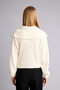 Oversized Zippered Ecru Cardigan A3333Ax26Wn - 5