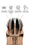 Professional 4 Pin Compact Bronze Hair Brush Fndfpro00001Ch - 6