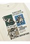 Cotton Crew Neck Long Sleeve Fleece-Lined Printed Sweatshirt - 3
