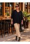 Women's V-Neck Oversize Glittery Knitwear Poncho