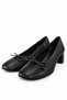 Black Elastic Heeled Ballerinas 26191 - 3