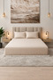 Cotton Striped Satin Elastic Sheet Set - 2