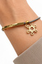 Gold Snowflake Model Double Color Women's Steel Bracelet Does Not Tarnish and Does Not Lose Color