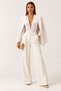 Women's Deep V Neck Long Sleeve Italian Velvet Snap Bodysuit Body - 6