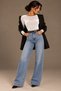 Women's Crew Neck Long Sleeve Italian Velvet Snap Fastener Bodysuit White - 5