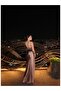 Eh Collection Lace Waist Formed Satin Dress - 5