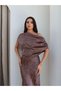 Draped Cowl Neck Asymmetric Dress - 6