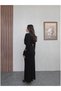 Pleated Cowl Neck Dress - 5