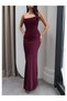 Strapless Corset Satin Long Dress - 3