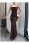 Thin Straps Jacquard Tulle Dress - 3