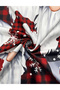 Rochie scurta, Alb/Rosu - 5