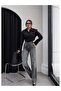 Wide Leg Jeans with Cross Waist Detail - 4