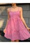 Rochie scurta, Alb/Rosu - 4