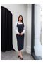 Square Neck Thick Strap Denim Dress - 5