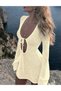 Rochie scurta, Crem - 5