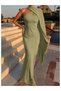 One-Shoulder Shawl Detailed Satin Dress E.H Collection - 3