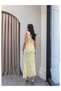 Zero Sleeve Floral Embroidered Long Dress - 5