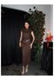 Sleeveless Waist-Fitted Lace Dress