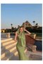 One-Shoulder Shawl Detailed Satin Dress E.H Collection - 2