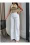 Pre-Stitched Wide Leg Jeans - 6