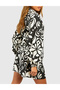 Rochie scurta, Alb/Negru - 3