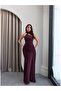 Asymmetrical Collar Draped Maxi Dress