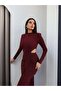 Waist-Shaped Padded Long-Sleeved Dress - 6