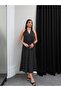 Polka Dot Tie-Neck Flared Dress - 4