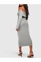 Rochie medie, Gri - 3