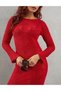 Rochie medie, Rosu - 4