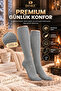 Original Women's Below-Knee Premium Cotton Non-See-Through Opaque Non-Elastic Non-Marking Non-Squeezing Non-Trace Breathable Skin-Friendly Soft Textured All-Day Comfort Luxury Women's Socks |   1 Pair - Gray - 8