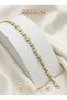 316L Steel Women's Bracelet with Zircon Stone Geometric Arrowhead Model - 6