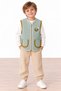 Contrast Piping Quilted Vest
