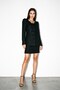 Black collar lace detailed buttoned jacket