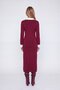 Button Detailed Elias Knitwear Dress Claret Red - 2