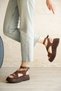 Women's Turam Thick-Soled Sandals - Brown - 2