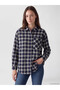 Blue Plaid Oversize Women's Lumberjack Shirt Tunic