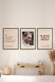 3-Piece Set of Ataturk Portrait and Quotes Framed Paintings Living Room Study Room Wall Decoration Triata05