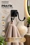 Bathrobe Hanger with 2 Hooks | |   Self-Adhesive | |   Door Hanger Kitchen Cloth Hanger Home Bathroom Metal | |   Strong Adhesive | |   Multi-Purpose Hanger Behind Door Robe Hanger Kitchen Hanger Bathroom Hanger Clothes