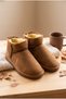 Classic Ultra Mini Platform Chestnut Mini Tan Suede Fur Lined Thin Sole Women's Boots - 2