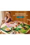 Dinosaur Figured Boy's American Service Set "With Sticker Label Gift" 42.5 X28 cm - 4