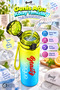 Hydra Boost Edition 1 Liter One-Touch Open Leak-Proof Locking Lid Filtered and Healthy Special Design Bpa-Free Odor-Free Gym School Office Motivational Tritan Water Bottle with Strap Yellow Blue - 7