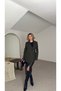 Lined Short Cashmere Leya Jacket with Side Belt Detail