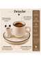 Minimal Cat Figured Ceramic Coffee Cup Set Modern Turkish Coffee Cup Set Stylish Elegant Special - 4