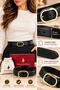 Asya Genuine Leather Gold Buckle Black Women's Belt - 6